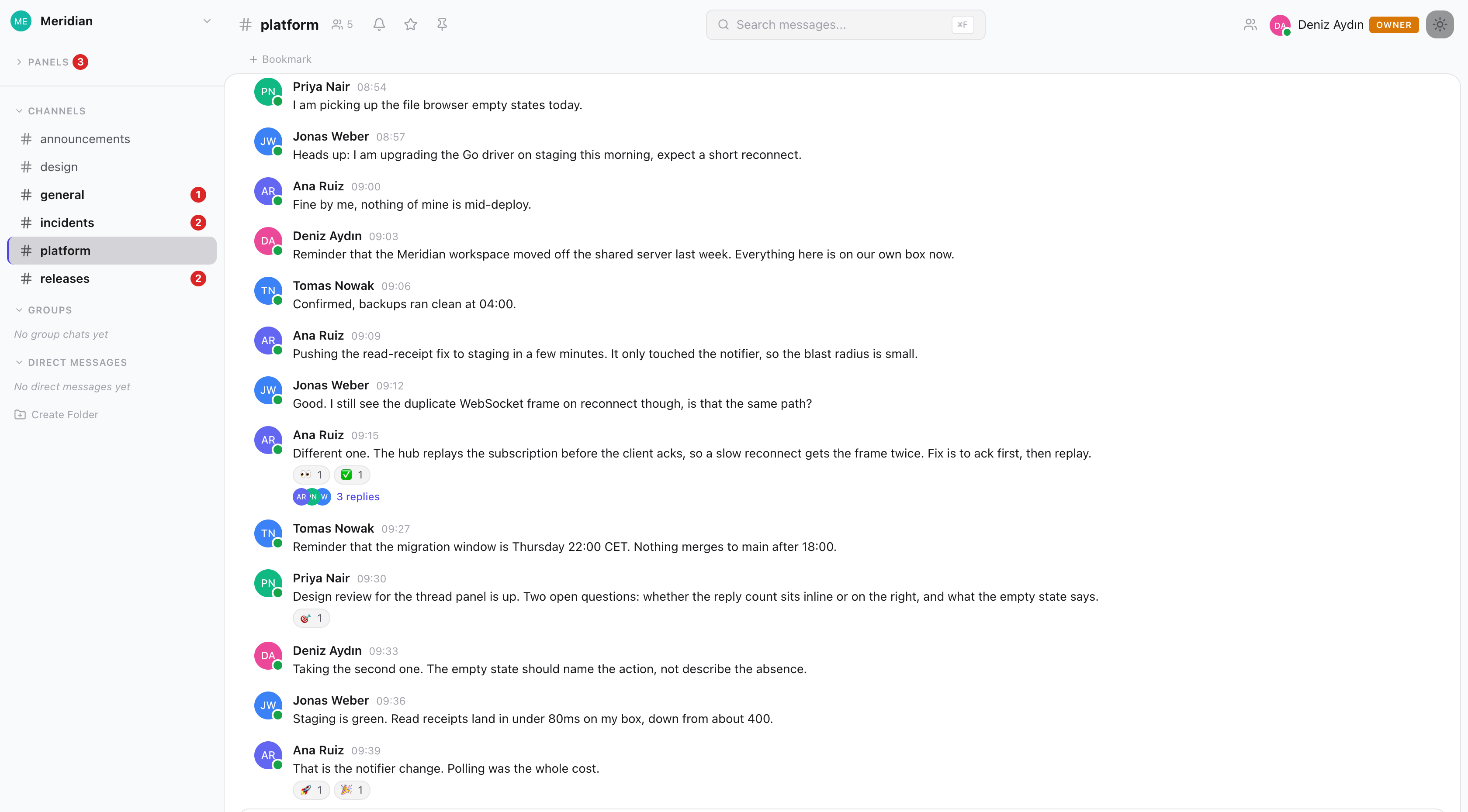 The same workspace rendered in the light theme.